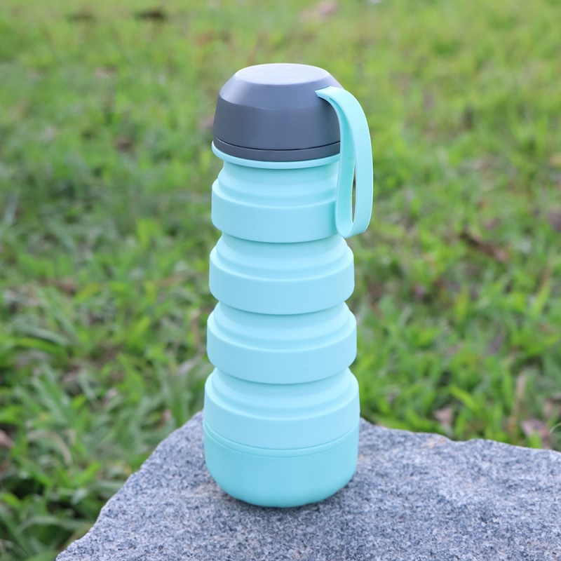 Tazza di acqua di silicone creativa commestibile pieghevole bottiglia di acqua di personalità di sport all'aria aperta in esecuzione tazza di acqua sport fitness portatile
